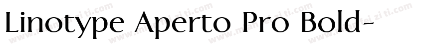 Linotype Aperto Pro Bold字体转换